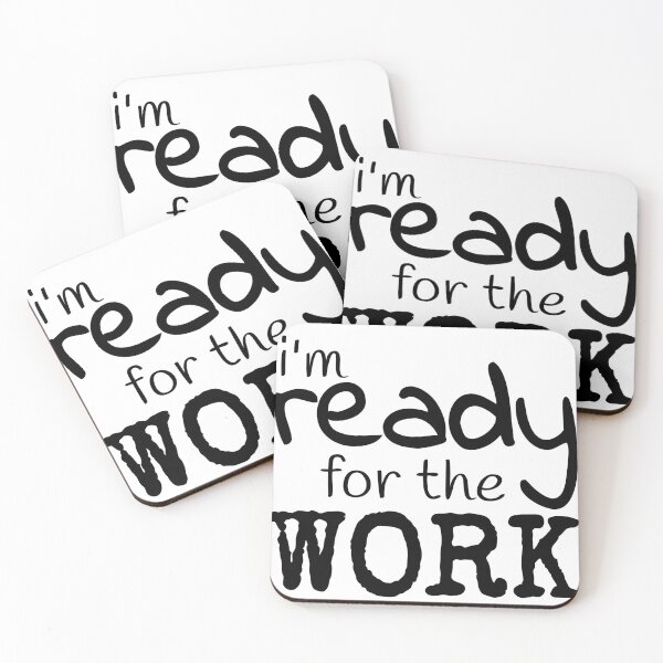 Artikelvorschau, Ich bin bereit für die Arbeit Typografie entworfen und verkauft von crcrudy.