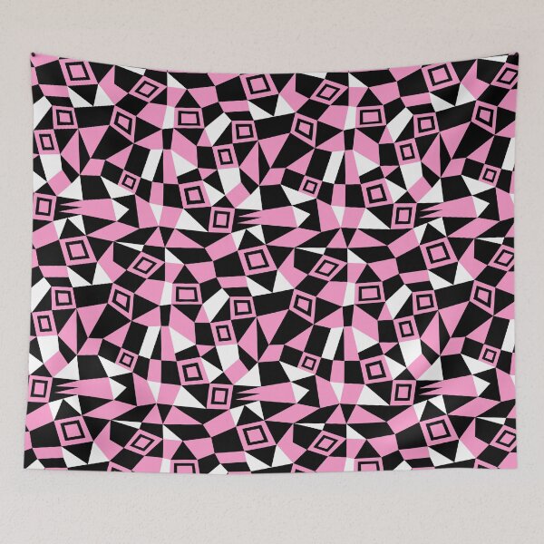 Item preview, Geometric Abstract 050919 - Pink, Black and White designed and sold by Artberry.