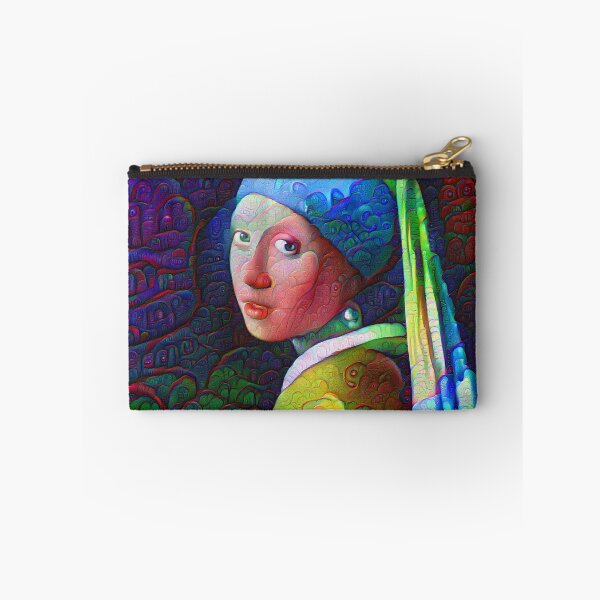 Item preview, DeepDreamed "Girl with a Pearl Earring" designed and sold by blackhalt.