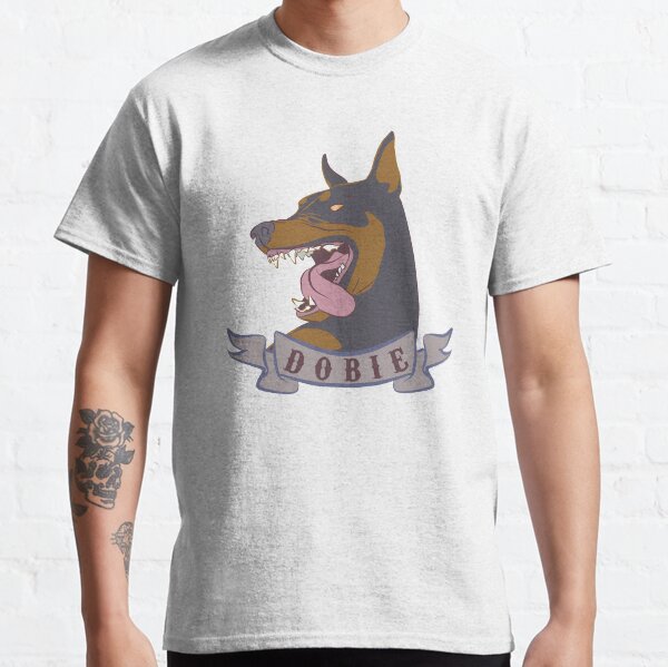 Doberman Pinscher Head & Banner Classic T-Shirt