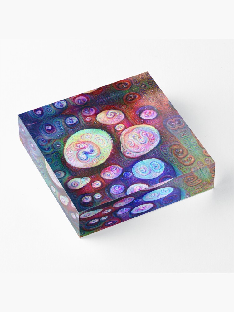 Alternate view of #DeepDream bubbles on frozen lake 5x5K v1450615886 Acrylic Block