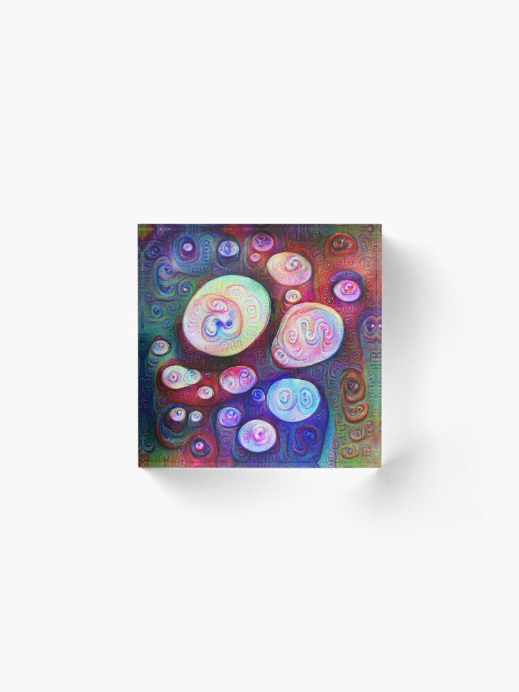 Alternate view of #DeepDream bubbles on frozen lake 5x5K v1450615886 Acrylic Block