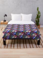 #DeepDream bubbles on frozen lake 5x5K v1450615886 Throw Blanket