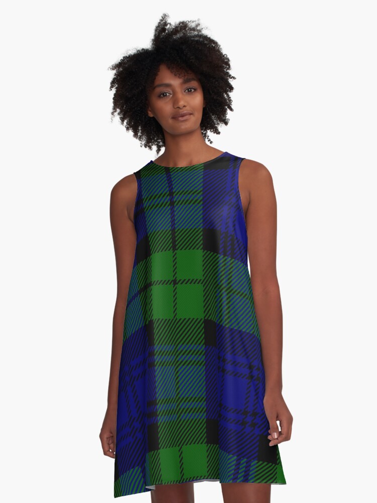 robe tartan vert