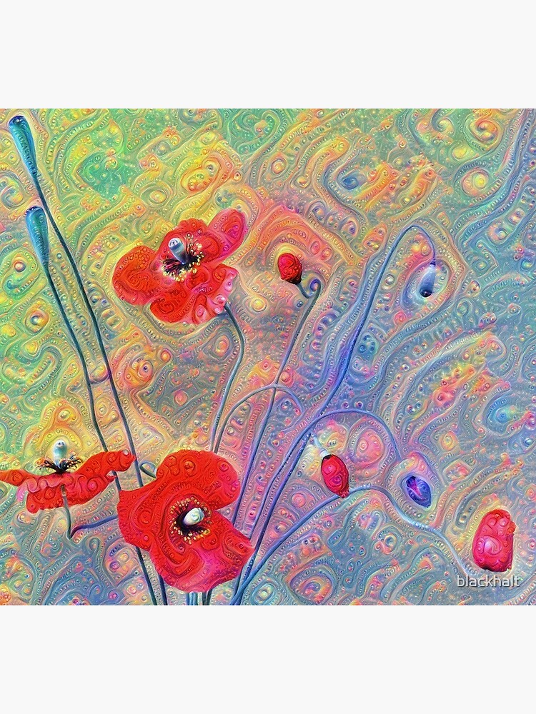 #Deepdreamed Poppies by blackhalt