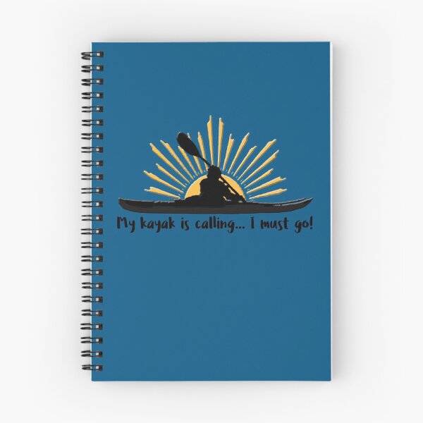 Item preview, I love Kayaking My Kayak is Calling... I Must Go! Funny Kayaker Silhouette Sun designed and sold by Destinations Souvenirs.