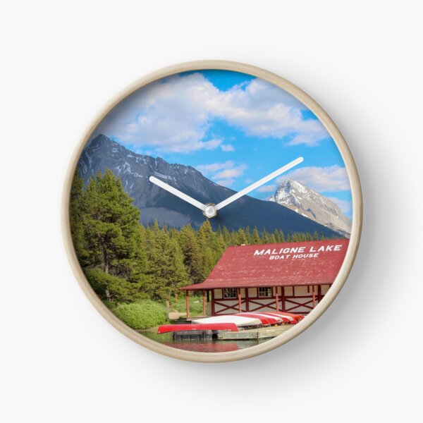 Maligne Lake in Banff Alberta Canada Clock
