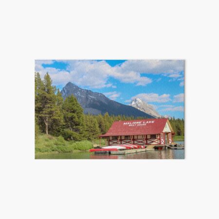 Maligne Lake in Banff Alberta Canada Art Board Print