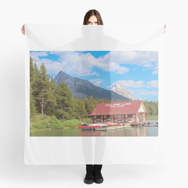Maligne Lake in Banff Alberta Canada Scarf