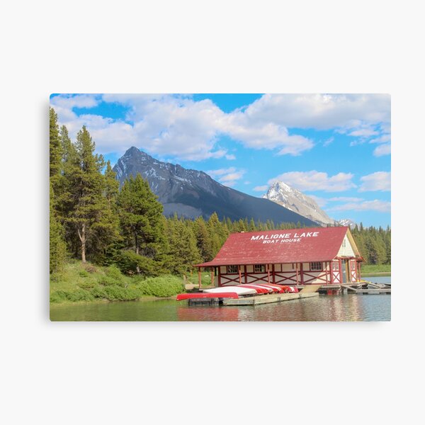 Maligne Lake in Banff Alberta Canada Metal Print