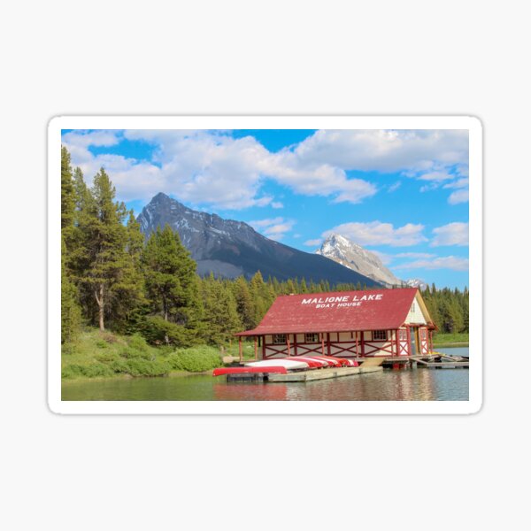 Maligne Lake in Banff Alberta Canada Sticker