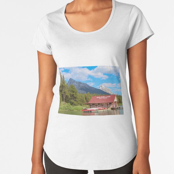 Maligne Lake in Banff Alberta Canada Premium Scoop T-Shirt
