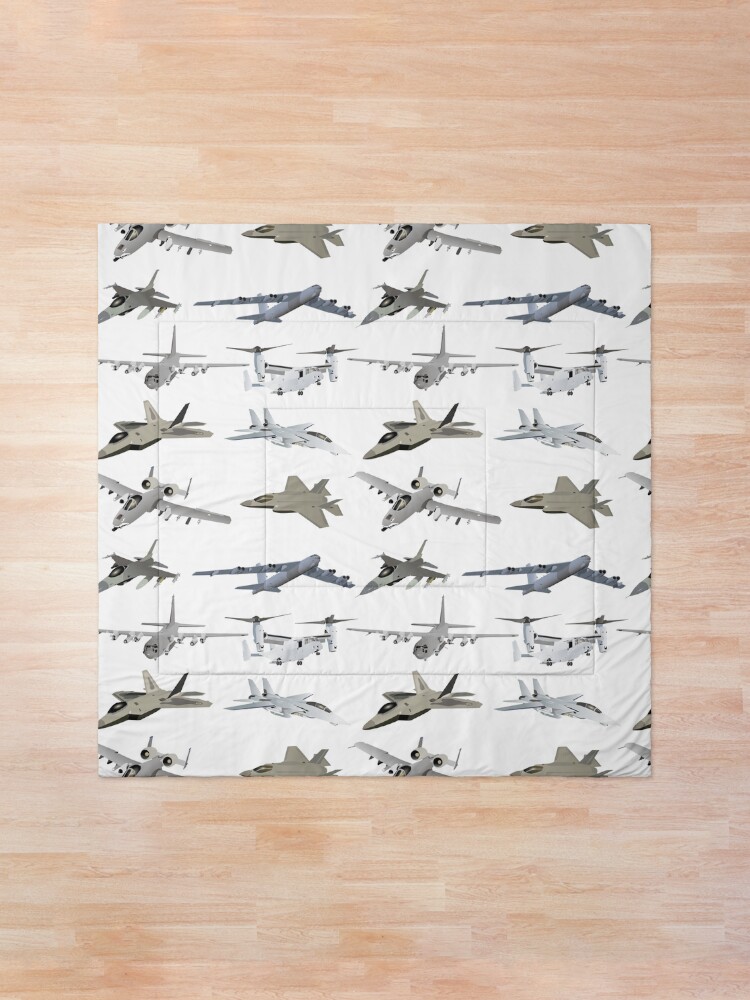 Alternate view of US Military Airplanes Comforter