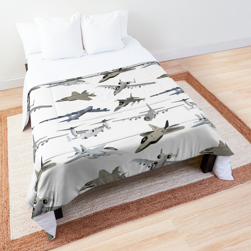 US Military Airplanes Comforter