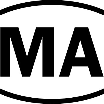 Artwork thumbnail, Massachusetts - MA - oval sticker and more by welikestuff