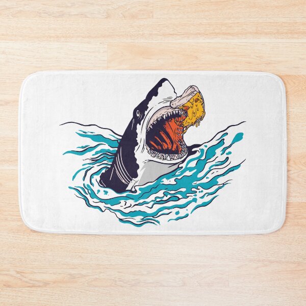 Item preview, Shark being fed pizza. designed and sold by emphatic.
