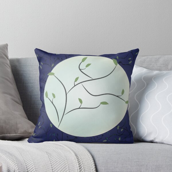 Item preview, Full Moon with Leaves (Blue) designed and sold by RoxanneG.