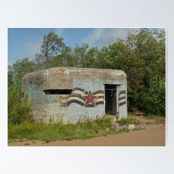 Item preview, Old soviet military pillbox with graffiti designed and sold by mrivserg.