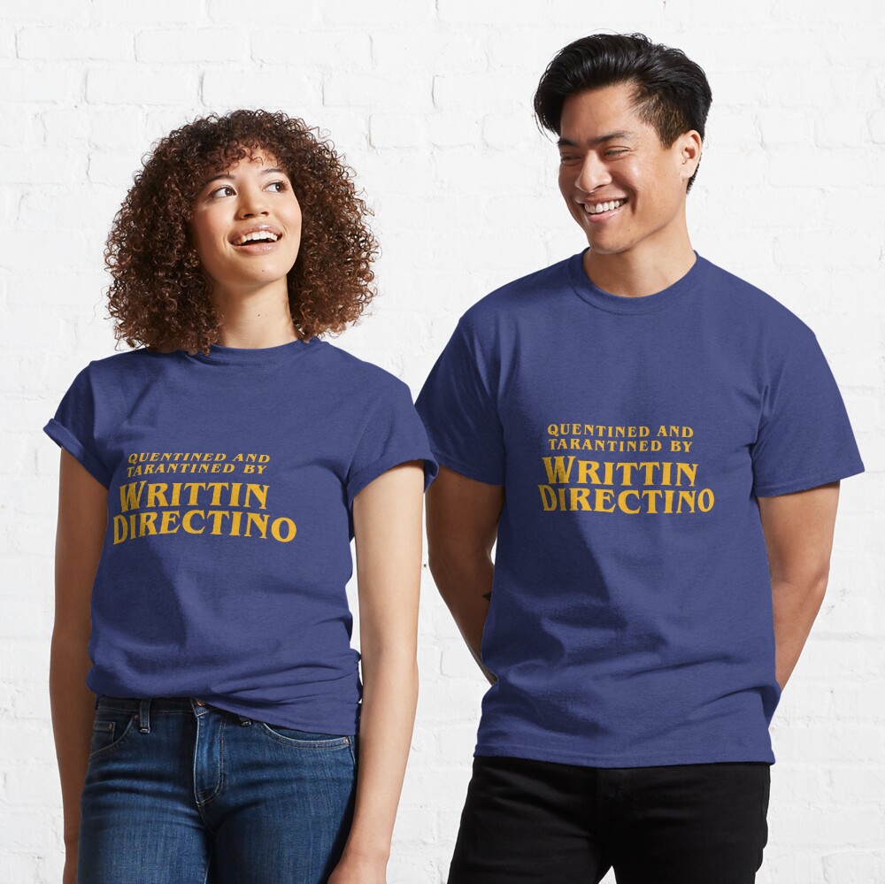 Discover Quentinado y tarantinado por la camiseta clásica de la camiseta de Writtin Directino