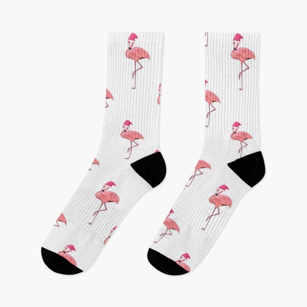 Item preview, Pink Flamingo Christmas Santa Claus Pattern designed and sold by Tammy Winand Arts.