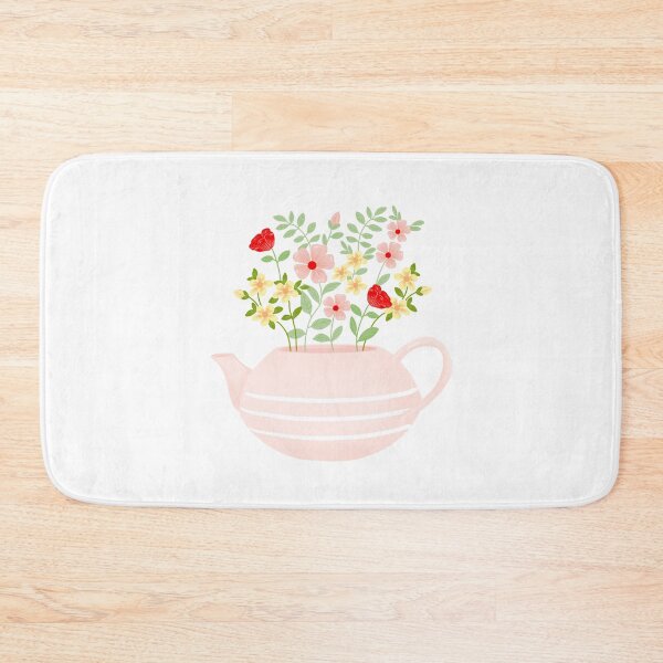 Item preview, Flowers in pink teapot designed and sold by Katbydesign.