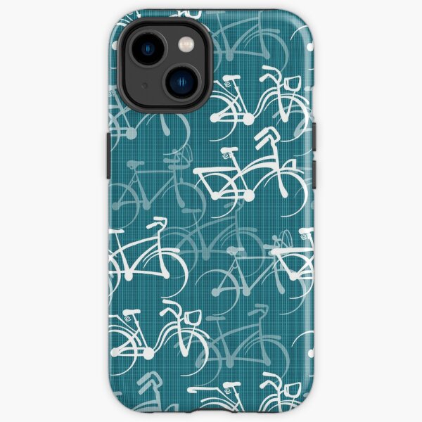 Bikes Pattern | Teal iPhone Tough Case