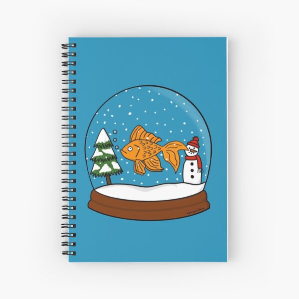 Christmas Goldfish Snowglobe Spiral Notebook
