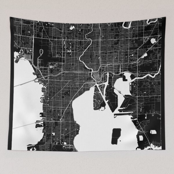 Item preview, Tampa Florida Map designed and sold by Kara515.