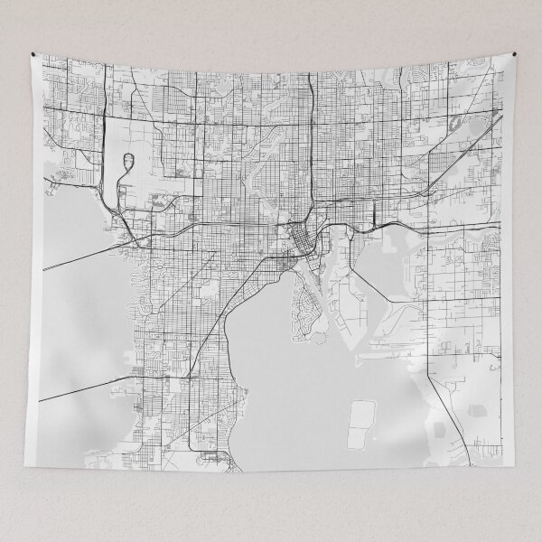 Item preview, Tampa Florida Map designed and sold by Kara515.