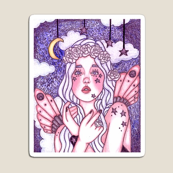 Among The Stars In Lavender Evening Star Fairy Magnet