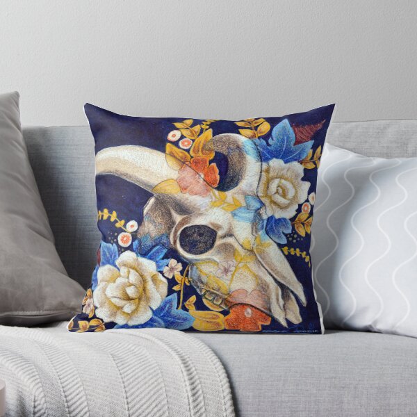 Untitled Skull Throw Pillow