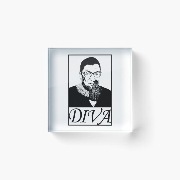 Item preview, Supreme Court Justice Ruth Bader Ginsburg - Notorious RBG - Diva - Feminist Icon - Gender Equality - Justice for All - Liberal and Democrat Hero designed and sold by SolissDesigns.