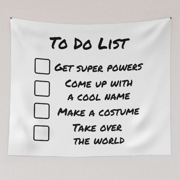 Item preview, To Do List (Super-villain Version) designed and sold by CenturyComics.