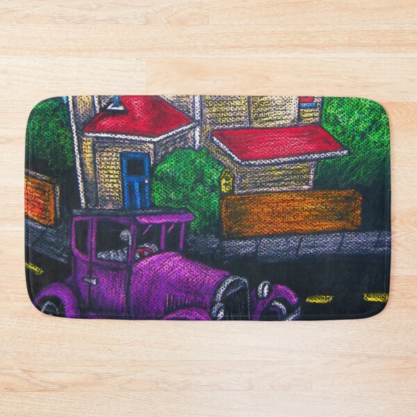Item preview, Old house and classic car in Wellington New Zealand - No 2 - Oil pastels designed and sold by Stus RoadTrips.