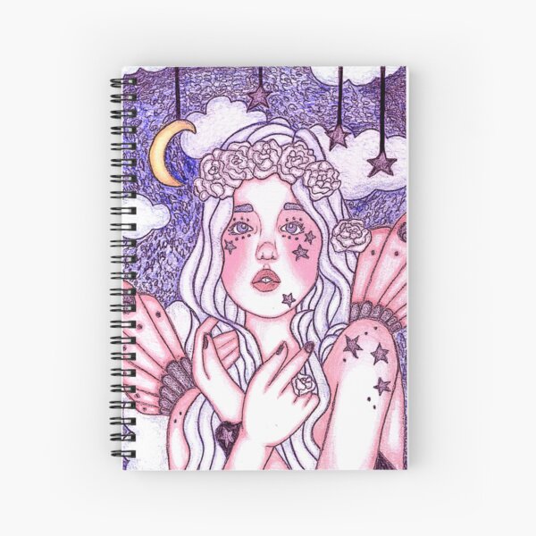 Among The Stars In Lavender Evening Star Fairy  Spiral Notebook