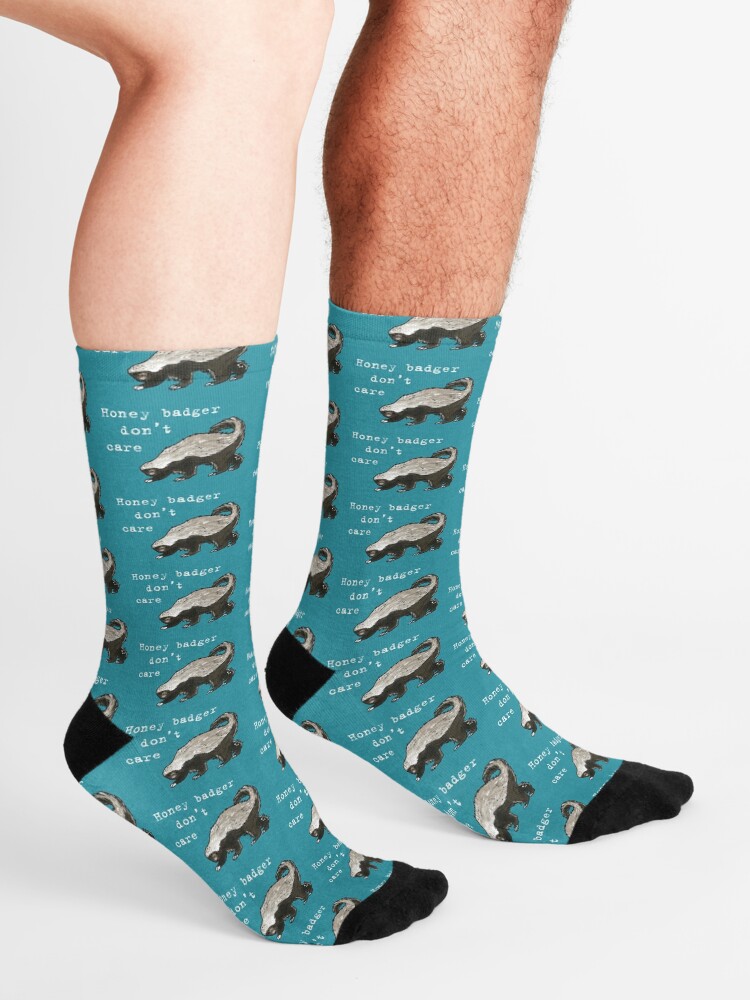 Alternate view of Honey badger dont care - Animal series Socks