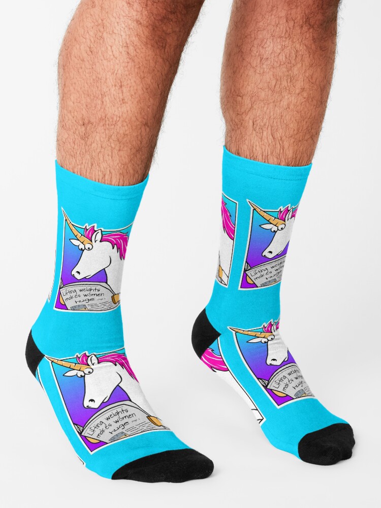 "Lifting weights makes women huge" Socks by TimAddisonArt Redbubble