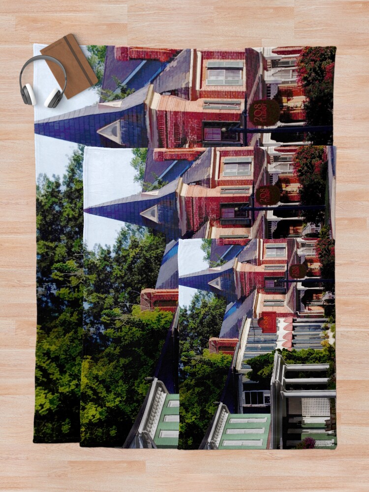Alternate view of Main Street in Historic St Michaels, Maryland Throw Blanket
