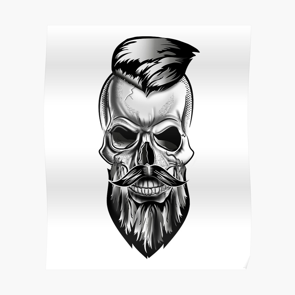 Premium Vector  Skull barber illustration