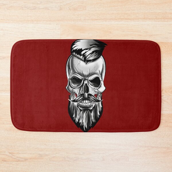 Item preview, Skull in the Barber Shop style in tattoo optics designed and sold by Grafikdiva.