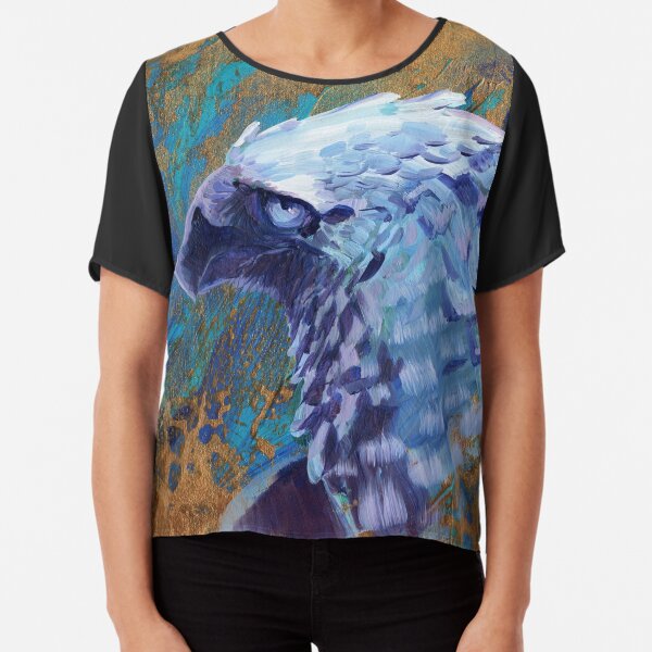 Feathered Royalty Chiffon Top