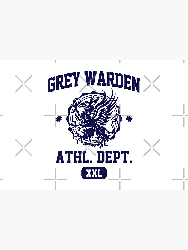 Grey Warden Athletic Department | Dragon Age Gym Shirt Style | Navy Print by surik-