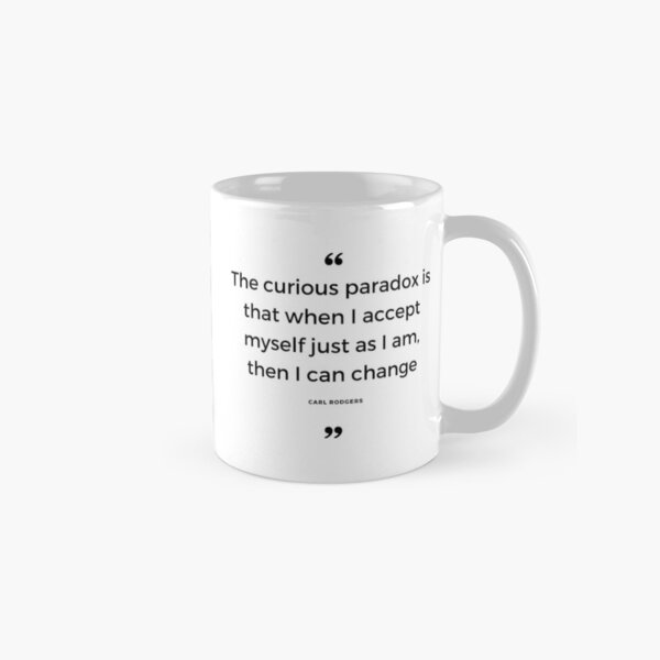 Vista previa del artículo con la obra «La consejería cita a Carl Rogers: "La curiosa paradoja es que cuando me acepto tal como soy, entonces puedo cambiar".», diseñado y vendido por freshsprings19.