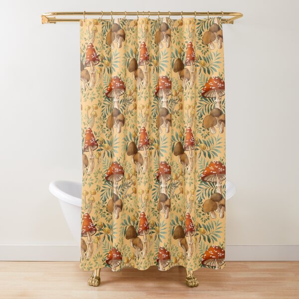 "Illustrated Mushrooms" Shower Curtain by ChasingBirds Redbubble