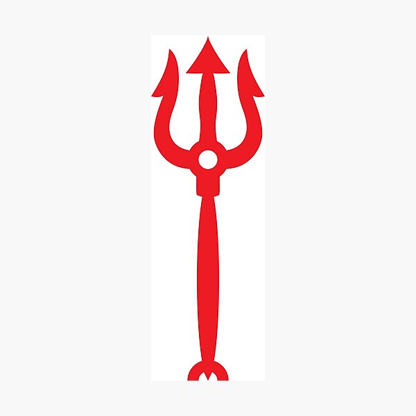 Item preview, Neptune trident red (request other colours) designed and sold by designseventy.