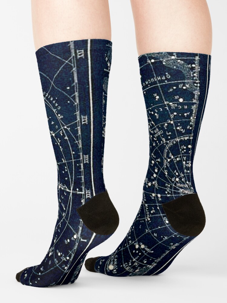 Alternate view of THE STAR CONSTELLATIONS : Vintage 1900 Galaxy Print Socks
