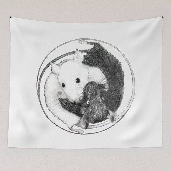 Item preview, Yin Yang Mice  white designed and sold by evafriese015.