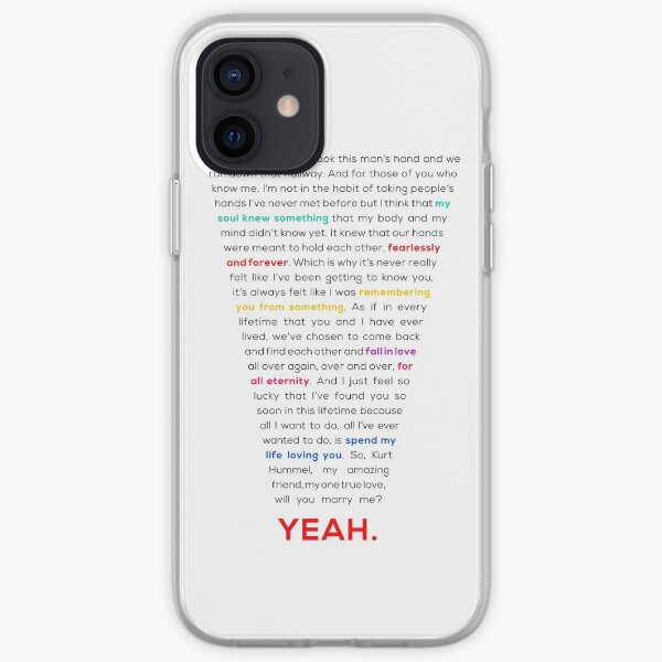 Klaine Proposal iPhone Soft Case
