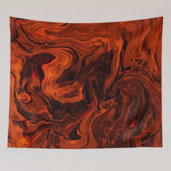 Item preview, Orange and Black Fiery Lava Marble Halloween Abstract designed and sold by Gsallicat.