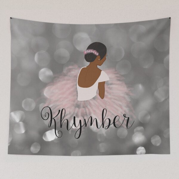 Item preview, Khymber Personalized African American Dancer Ballerina designed and sold by umeimages.
